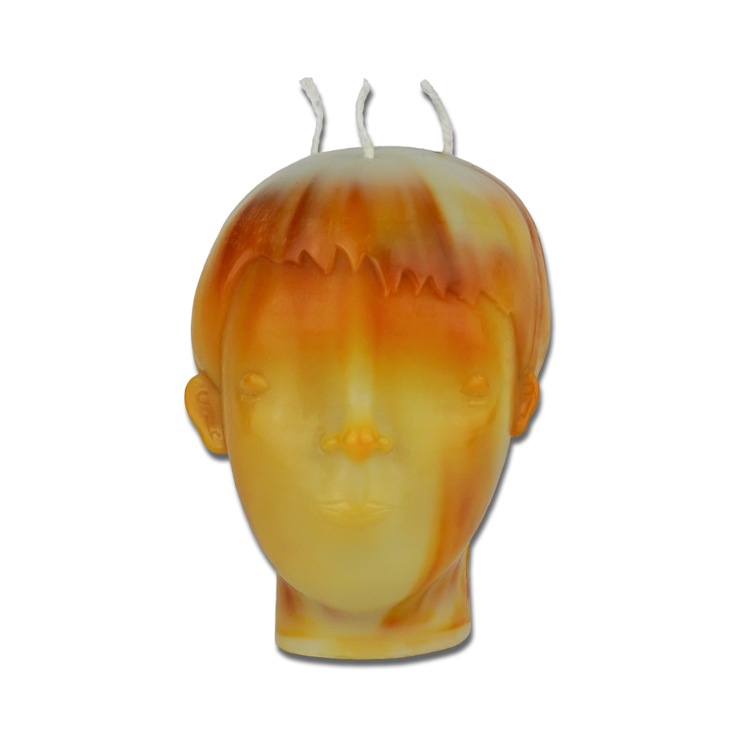 flaming ian flammable wax artwork
